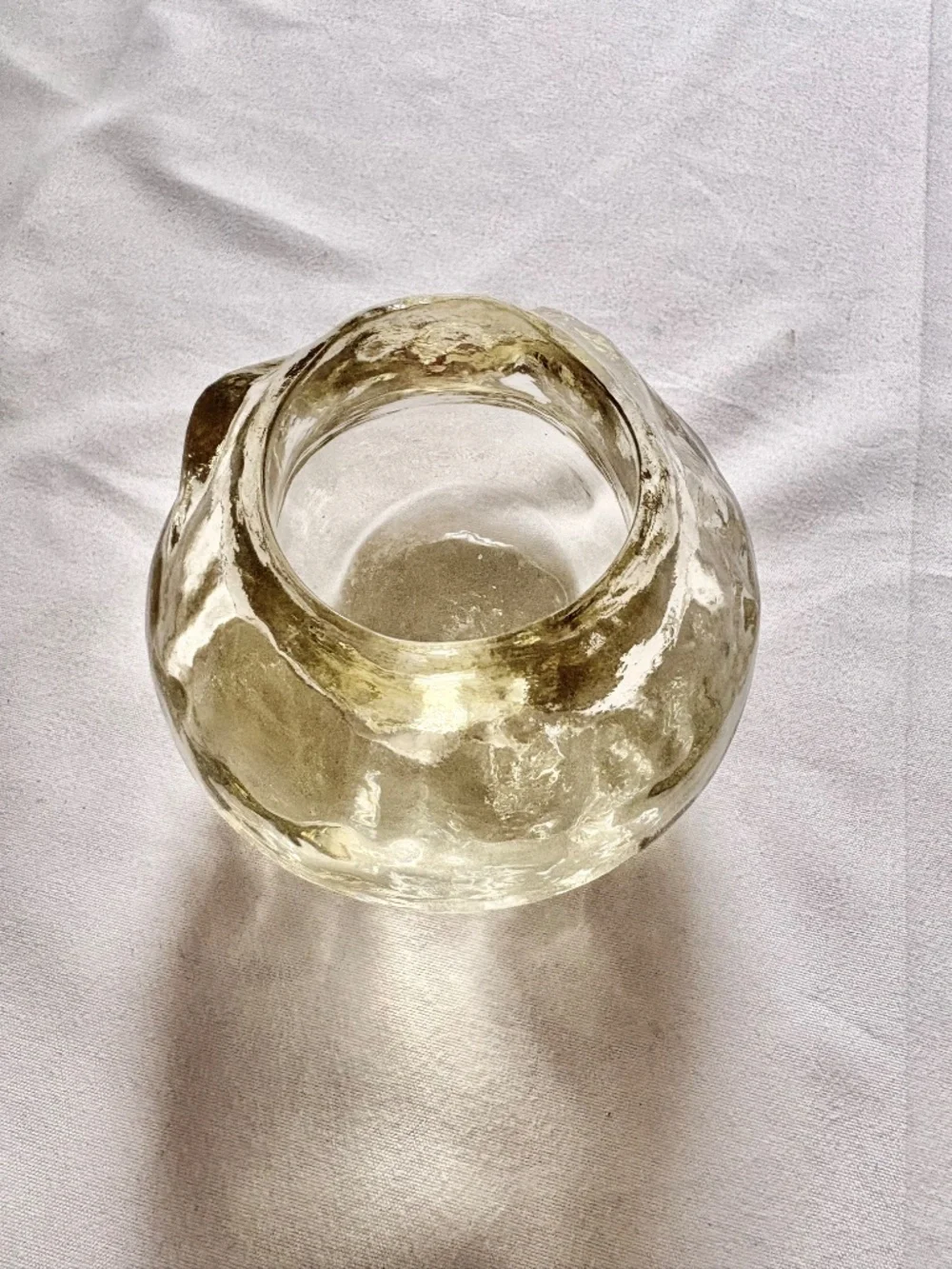 Vintage Kosta Boda Snowball Molded Crystal Votive Candle Holder 3